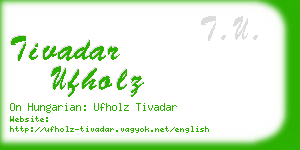 tivadar ufholz business card